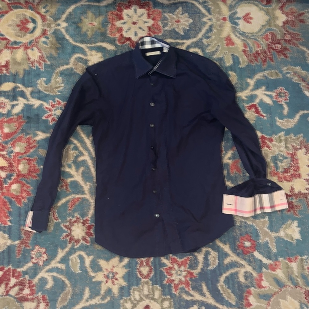 Burberry Brit Nova Check Navy Button Down